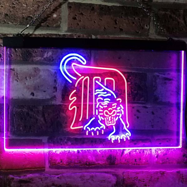 Detroit Tigers Logo Dual LED Neon Light Sign